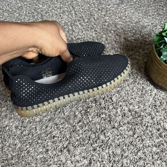 ILSE JACOBSEN HORNBAEK Shoe Tulip 138 Lux Slip On Glitter Flats 38 US 8 Sneakers - Picture 5 of 8